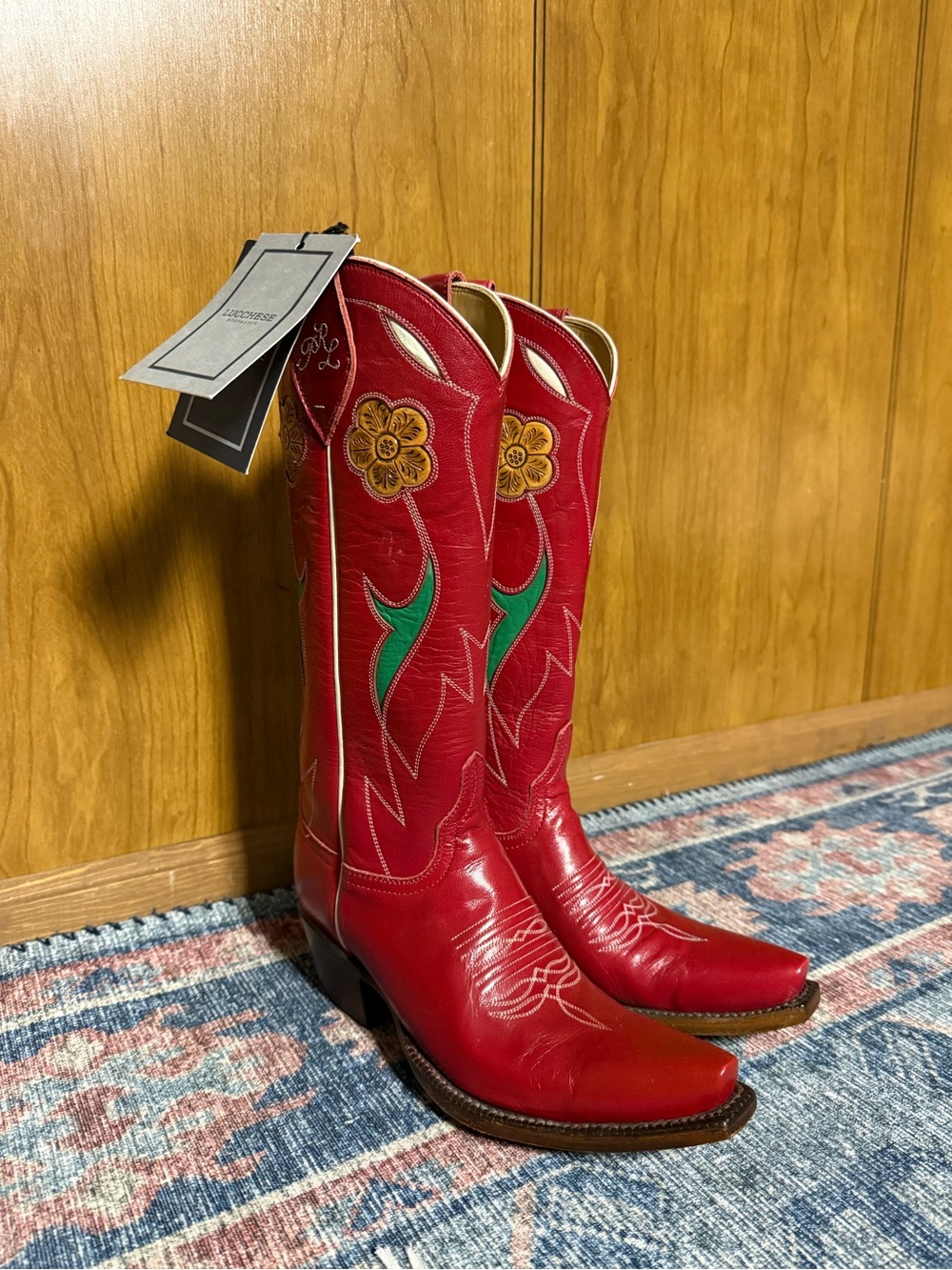 Polo Ralph Lauren Selene Leather Cowboy Boot - Picture 2 of 5